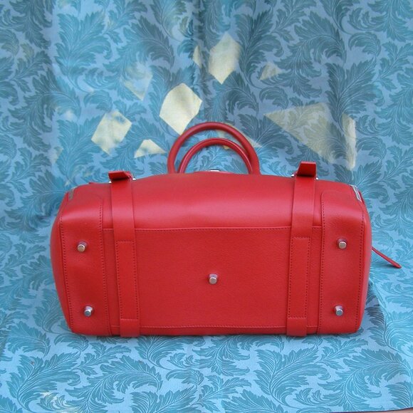 $3500 STUNNING RALPH LAUREN RICKY 40 LARGE CALFSKIN SATCHEL RED BAG - Picture 6 of 16